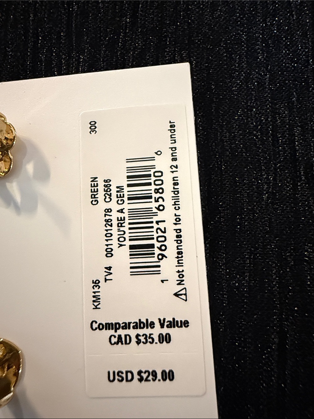 kate spade gold-tone necklace and stud earrings with green crystals - Picture 5 of 5